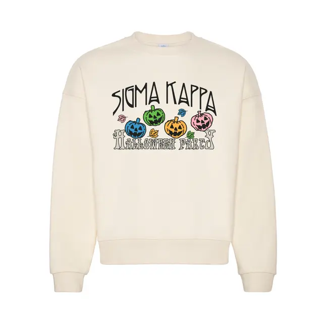 Sigma Kappa Colorful Pumpkin Halloween Sweater 2