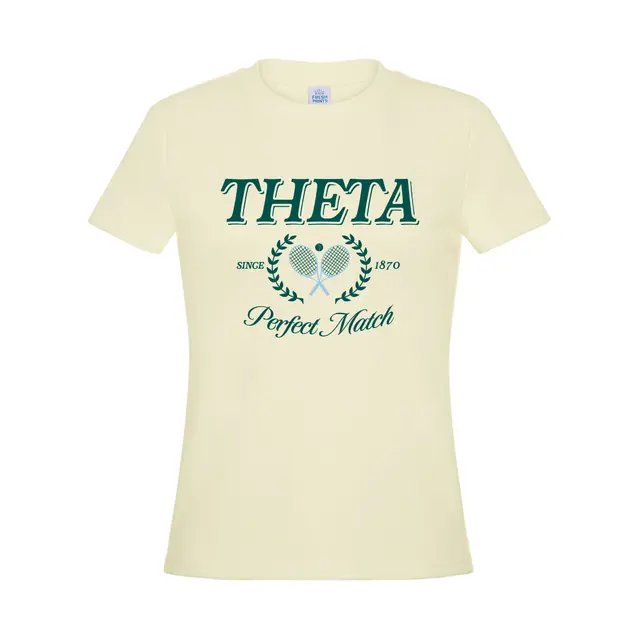 Kappa Alpha Theta Tennis Rackets Floral Rush Shirt 2