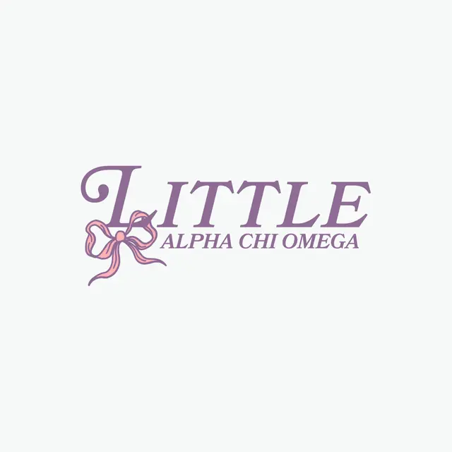 Alpha Chi Omega Ribbon Text Big Little Reveal Tank