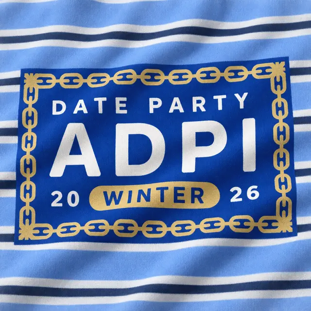 Alpha Delta Pi Chain Framed Date Party Sweater