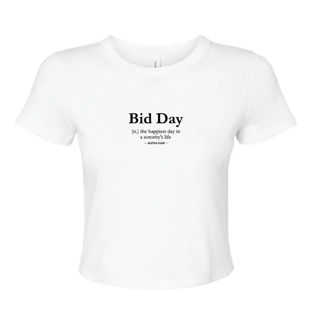 Alpha Gamma Delta Bold Text Bid Day Shirt 2