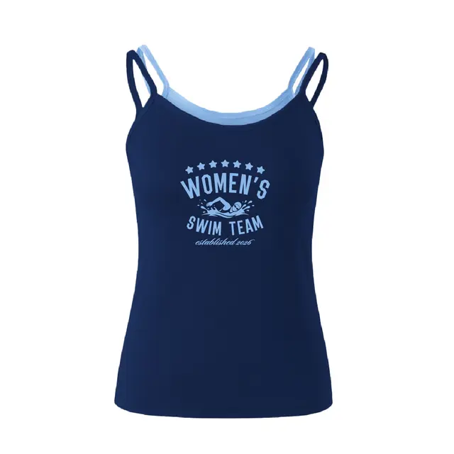 Women's Swim Team Iconic Swimmer Graphic PR Tank 2