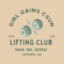 Girl Gains CSUN Dumbbell Graphic PR Tote