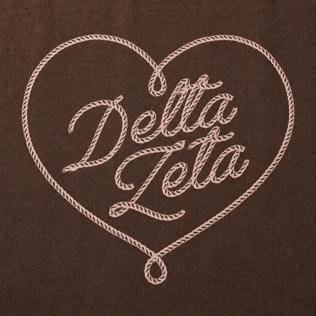 Delta Zeta Rope Text and Lasso Heart PR Tank