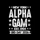 Alpha Gamma Delta Bold Star Text Bid Day Tank