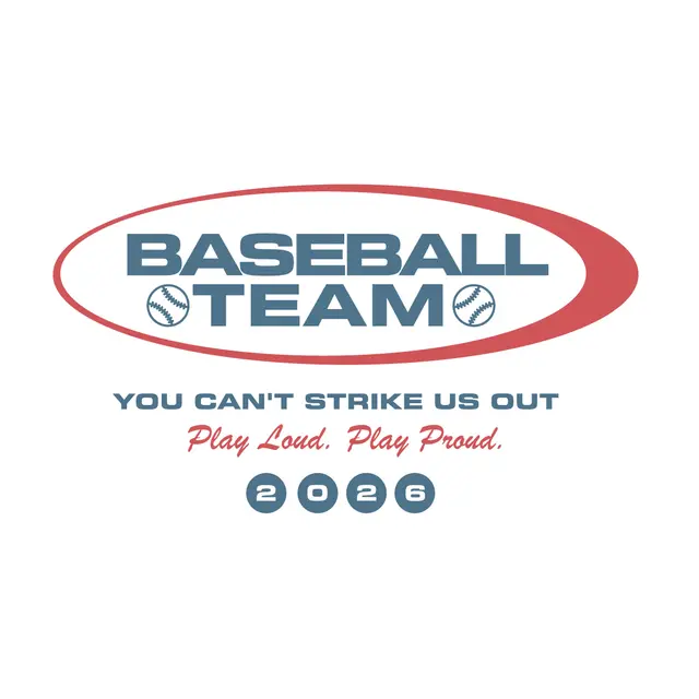 Baseball Team Oval Layout Typography PR Hoodie