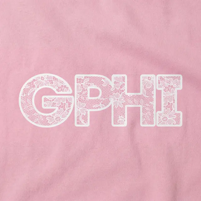 Gamma Phi Floral Lettering PR Tank
