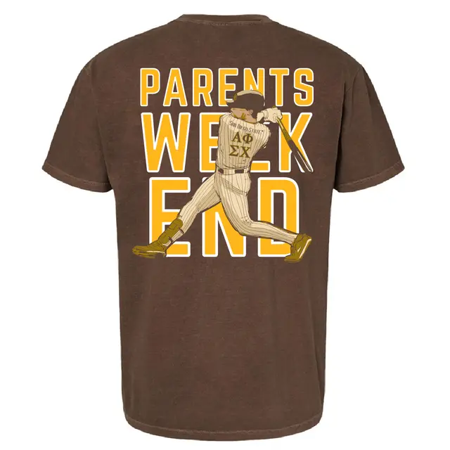 Alpha Phi Baseball Graphic Parents Weekend Shirt 2