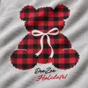 Delta Zeta Plaid Bear Illustration Date Parties Hoodie