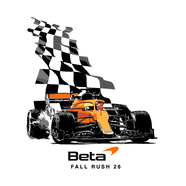 Beta Race Car Graphic Fall Rush Shirt