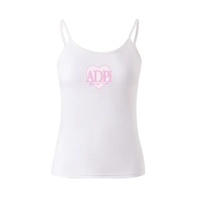 Alpha Delta Pi Heart Outline Decorative Script Spring Formal Tank 2