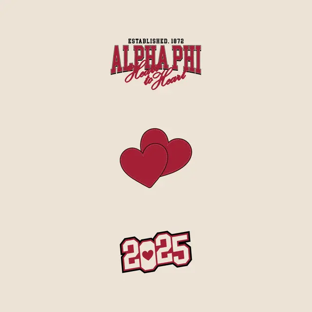 Alpha Phi Heart Motif Philanthropy Crewneck