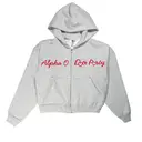 Alpha Omicron Pi Heart Script Date Party Hoodie 2