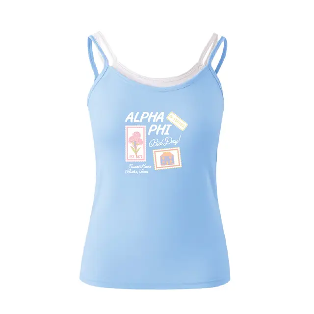 Alpha Phi Floral Illustration Bid Day Tank 2