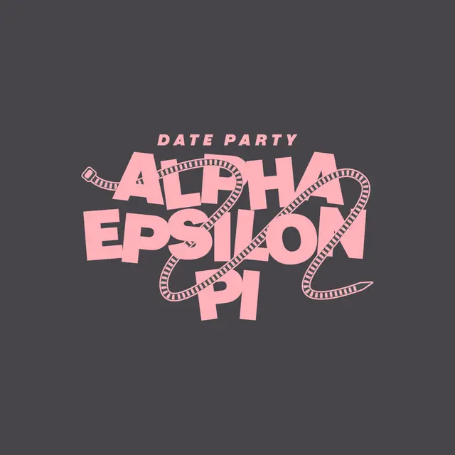 Alpha Epsilon Pi Bold Zipper Lettering Date Party Shirt