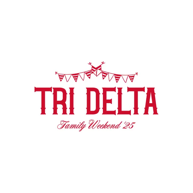 Delta Delta Delta Red Banners Family Weekend Shirt