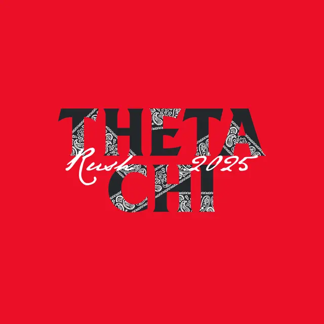 Theta Chi Paisley Lettering Rush Shirt