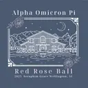 Alpha Omicron Pi Roses and Moon Date Party Shirt