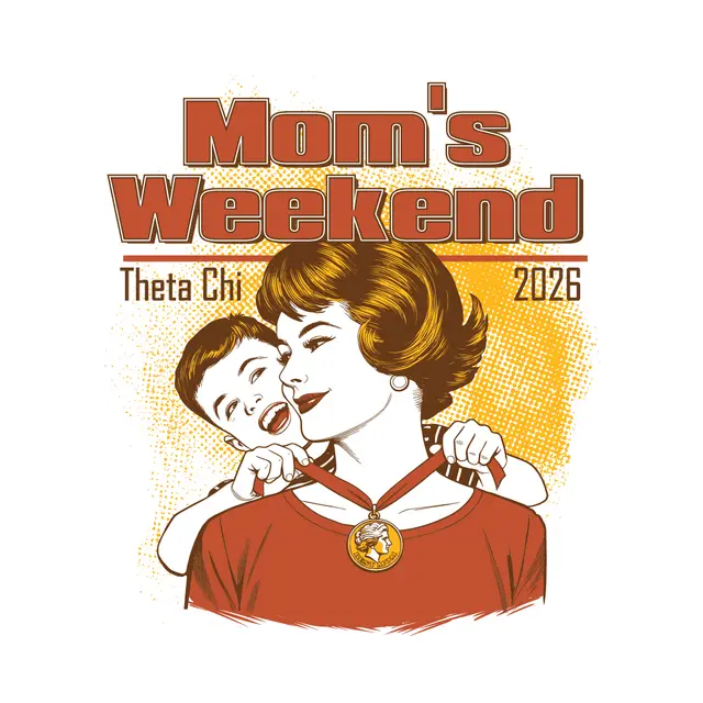 Theta Chi Retro Mom Graphic Parent's Weekend Shirt
