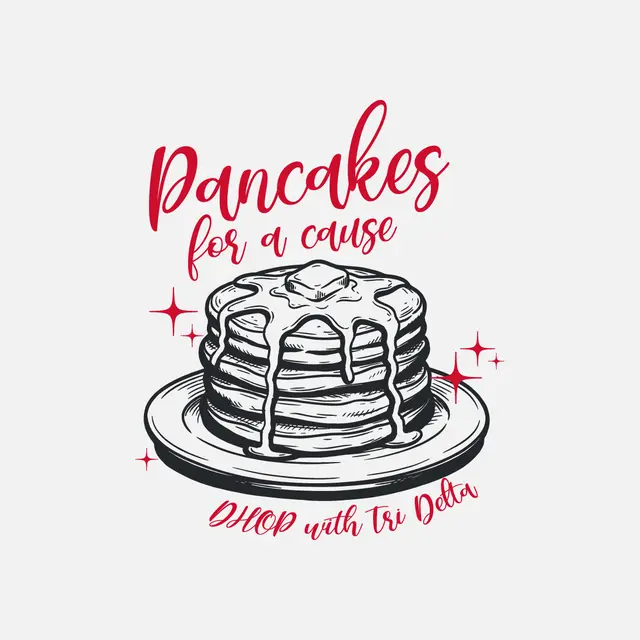 Delta Delta Delta Pancake Stack Philanthropy Shirt