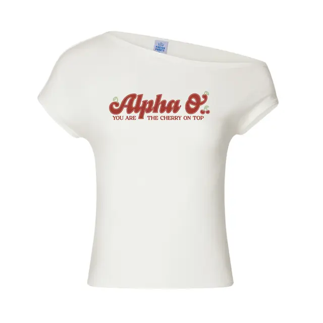 Alpha Omicron Pi Cherry Graphic Rush Shirt 2