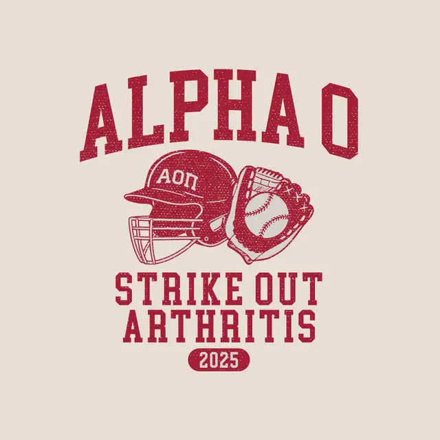 Alpha Omicron Pi Baseball Helmet Philanthropy Shirt