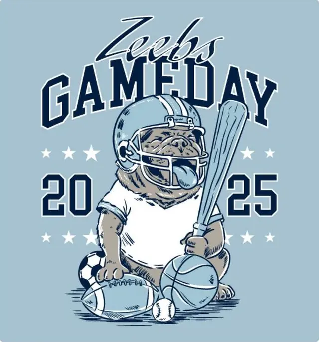 Zeta Beta Tau Bulldog Sports Game Day Crewneck