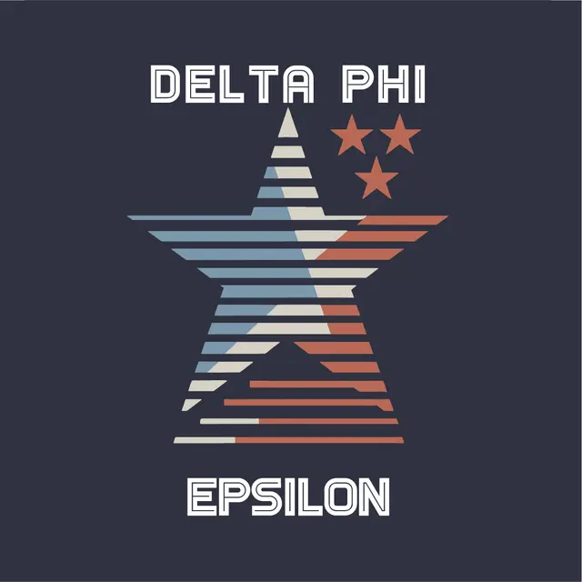 Delta Phi Epsilon Striped Star Bid Day Crewneck