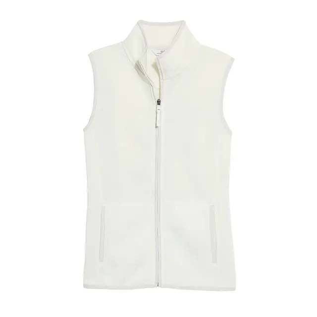 Vineyard Vines Women's Sweater Fleece Vest 2o001339 Marshmallow Front