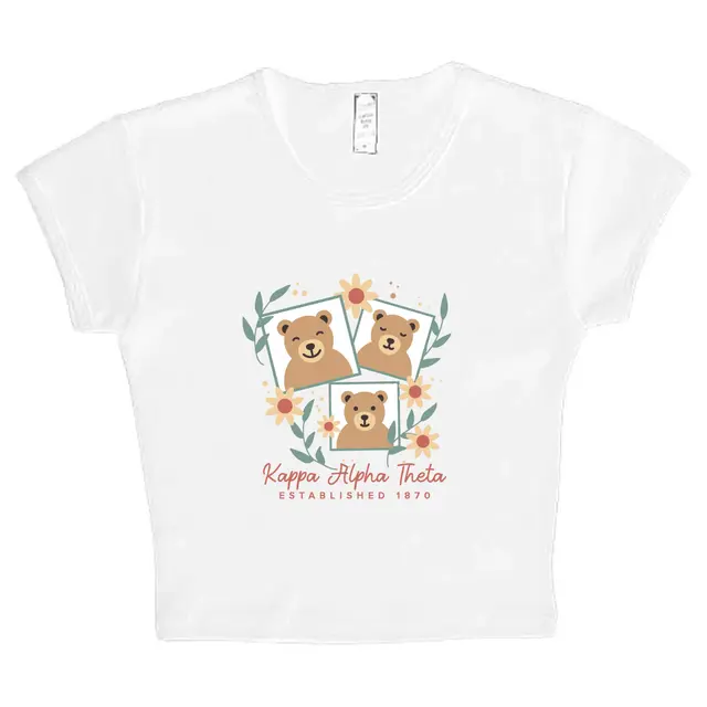 Kappa Alpha Theta Bear Trio with Floral PR Shirt 2