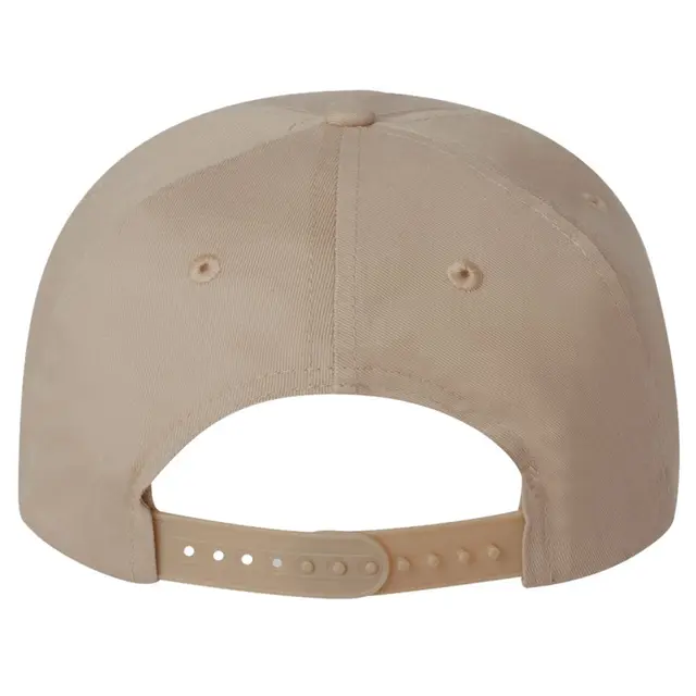 Customizable Valucap Five-Panel Twill Cap 8869 Khaki Back