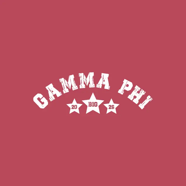 Gamma Phi Beta Bold Star Text Big Little Reveal Crewneck