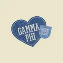 Gamma Phi Beta Denim Heart Bid Day Shirt