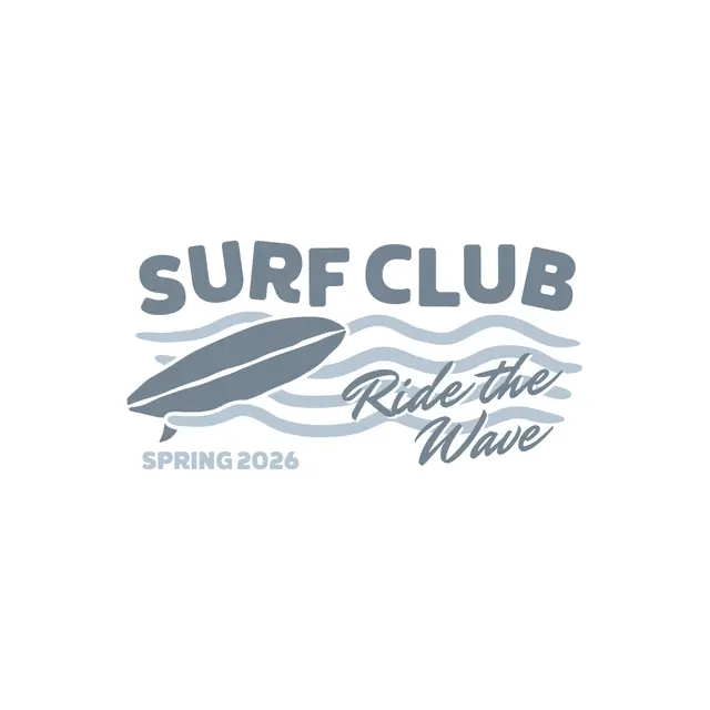 Surf Club Waves and Surfboard Graphic PR Tank