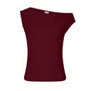 Off Shoulder Tank Burgundy Front