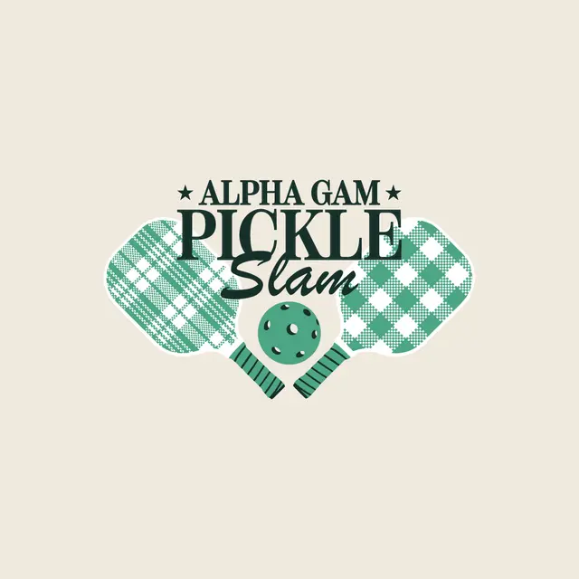Alpha Gamma Delta Gingham Pickle Slam Philanthropy Crewneck