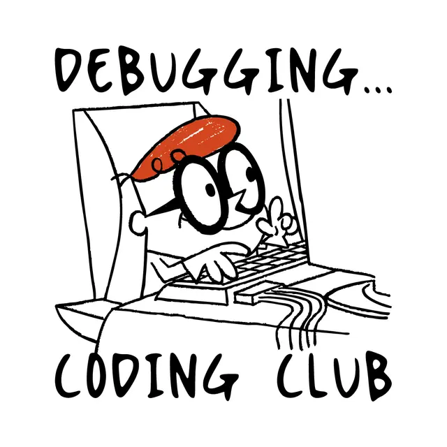 Coding Club Cartoon Debugger PR Hoodie