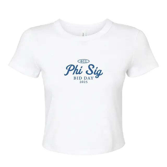 Phi Sigma Sigma Script Text Bid Day Shirt 2