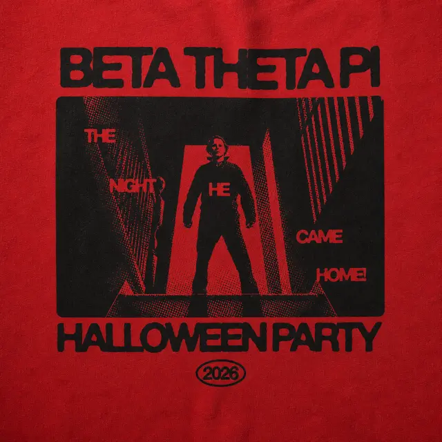 Beta Theta Pi Retro Horror Graphic Halloween Shirt