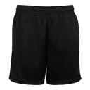 Unisex Tricot Mesh 5" Shorts Black Front