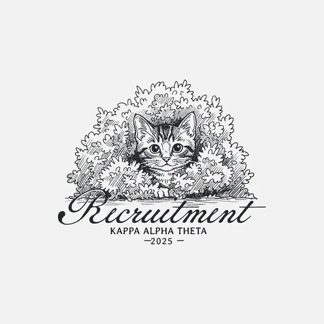 Kappa Alpha Theta Cute Kitten Recruitment Shirt