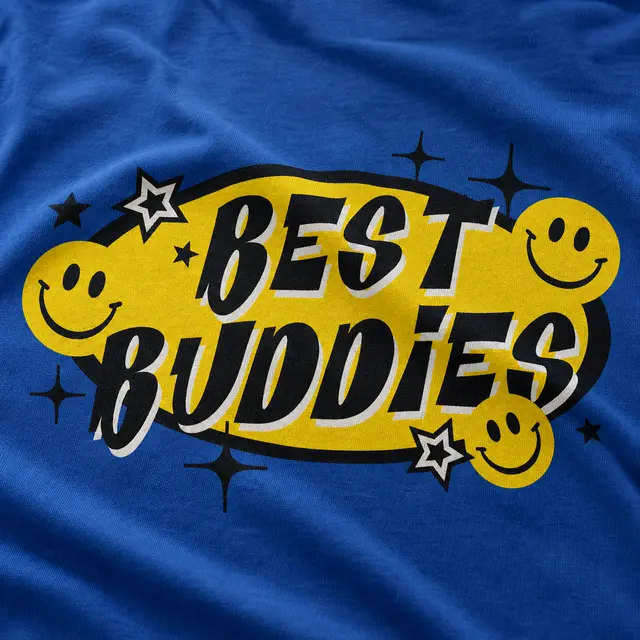 Best Buddies Smiley Illustration PR Shirt