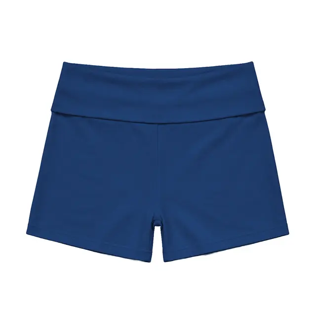 Customizeable Fresh Prints Lindsey Fold-over Lounge Shorts FP100 True Blue Front