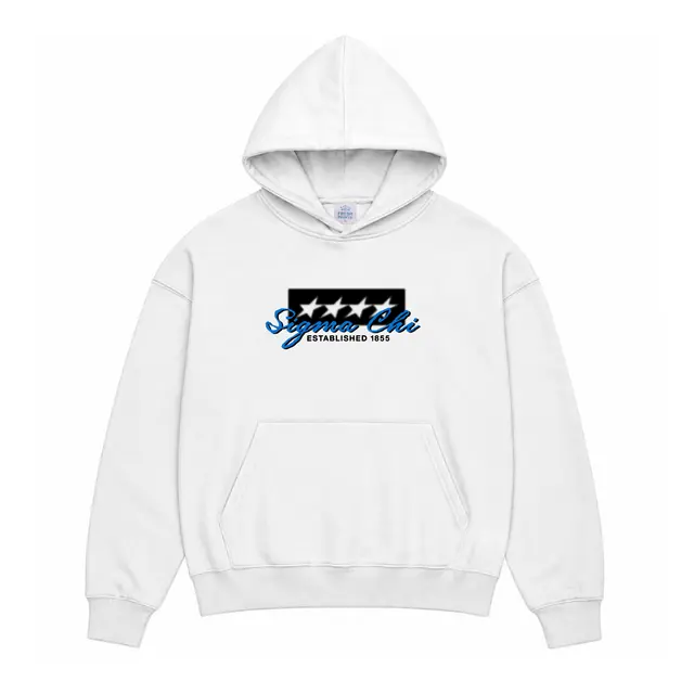 Sigma Chi Star Pattern Script PR Hoodie 2
