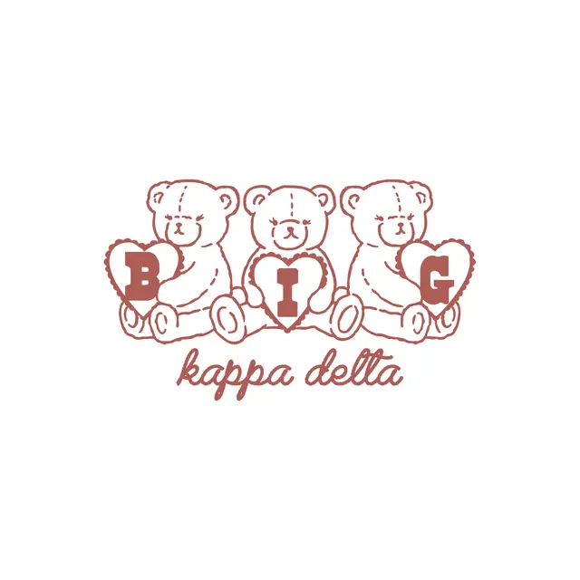 Kappa Delta Teddy Bear Heart Big Little Reveal Tank