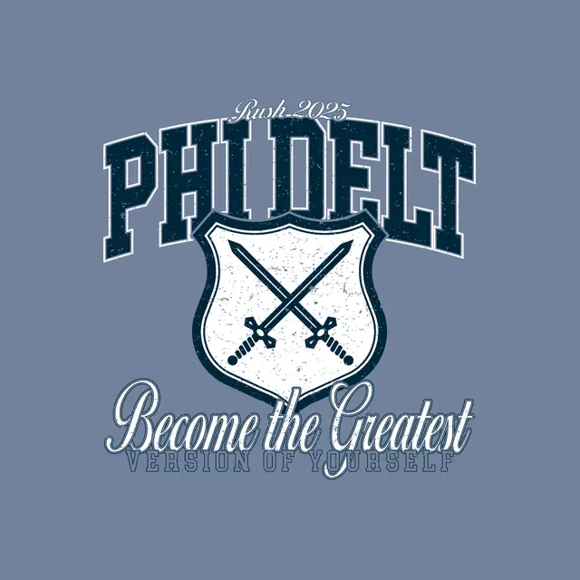 Phi Delta Theta Shield with Swords Rush Shirt