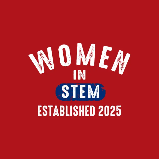 Women in STEM Bold Lettering with Blue Accent PR Shirt