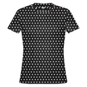 Fresh Prints FP105 Polka Dot Basic Sporty Tee Black White Front