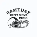 Kappa Sigma Helmet and Football Game Day Shirt