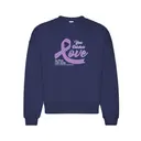 Alpha Chi Omega Polka Dot Ribbon Domestic Violence Awareness Sweater 2